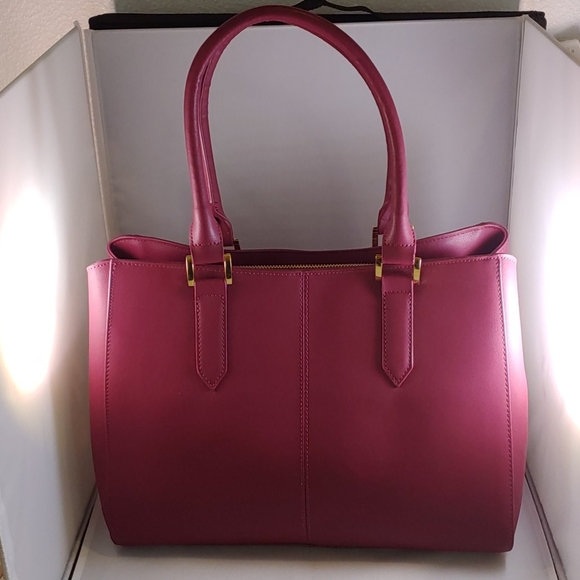 BRAND NEW JOY MANGANO LEATHER SHOULDER/TRAVEL BAG - Picture 2 of 8